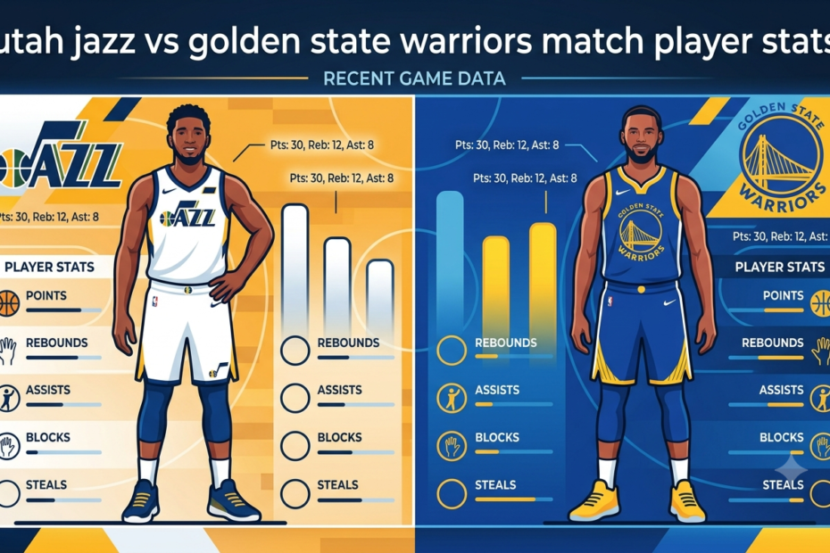 utah jazz vs golden state warriors match player stats
