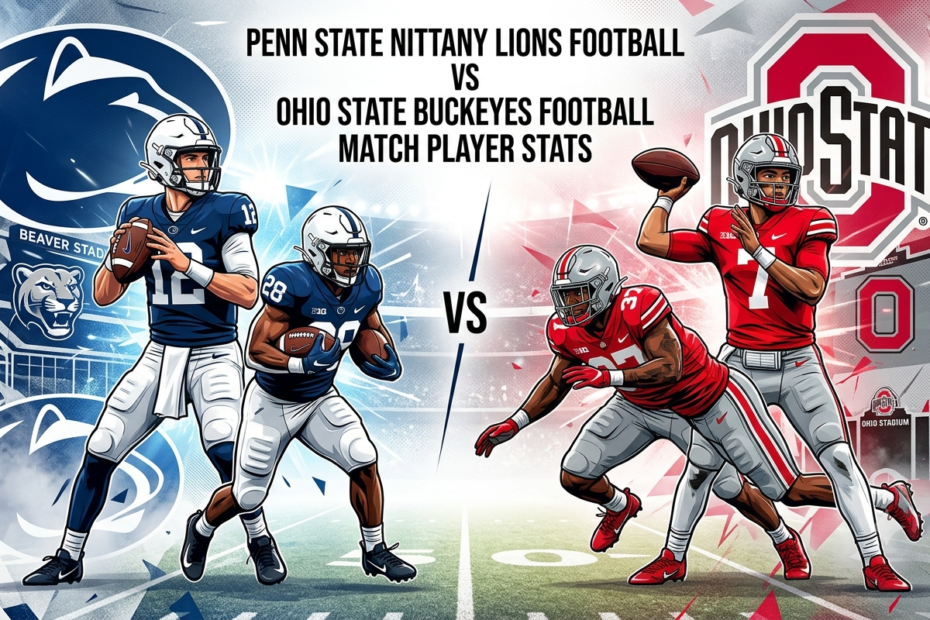 penn state nittany lions football vs ohio state buckeyes football match player stats