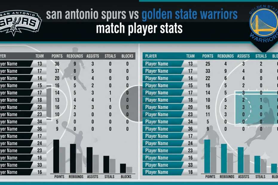 san antonio spurs vs golden state warriors match player stats