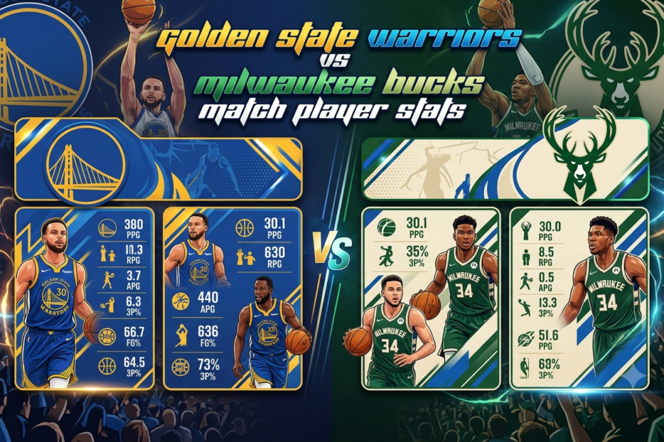 golden state warriors vs milwaukee bucks match player stats
