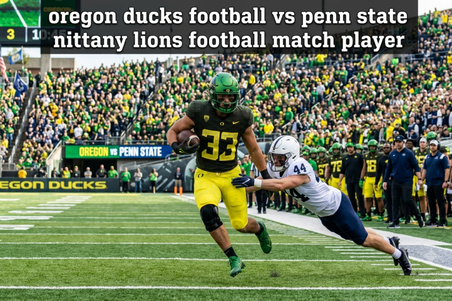 oregon ducks football vs penn state nittany lions football match player stats